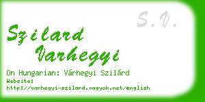 szilard varhegyi business card