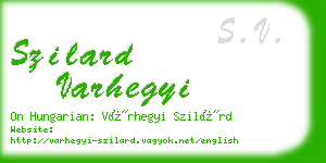 szilard varhegyi business card